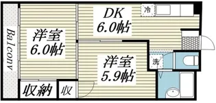 パピヨン渓北【3階】の間取り