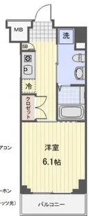 プロスペクト武蔵新城【1階】の間取り