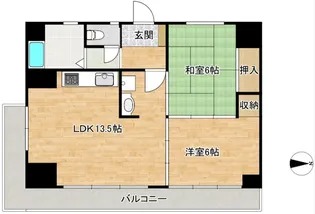 横山ハイツ【2階】の間取り