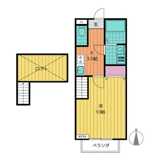 サンステージ大倉【2階】の間取り