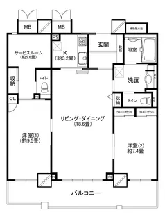 ザ・レジデンス芦屋スイート オーシャンヒルズ【23階】の間取り