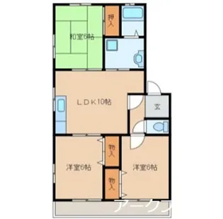 サニーガーデンI(一般)【1階】の間取り