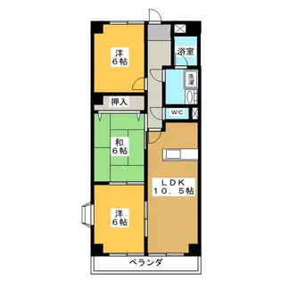 エステート鵜沼【4階】の間取り