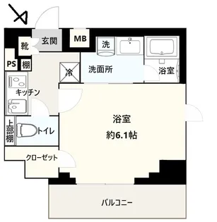 ルフレイムーブル立川【6階】の間取り