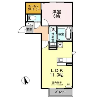 シャイン クレール B棟【2階】の間取り