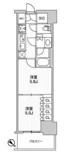 WORVE横浜伊勢佐木町【8階】の間取り