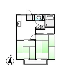 ヒューマンハイツ B棟【2階】の間取り