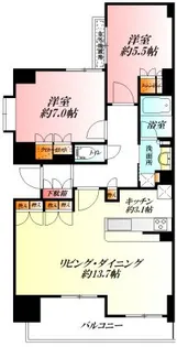 ネバーランド熊谷【6階】の間取り