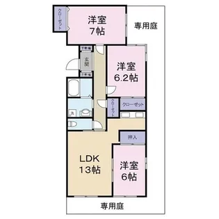 コートハウス光人館【1階】の間取り