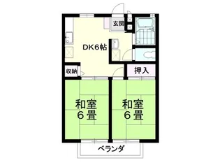 ビーライン宮前【1階】の間取り