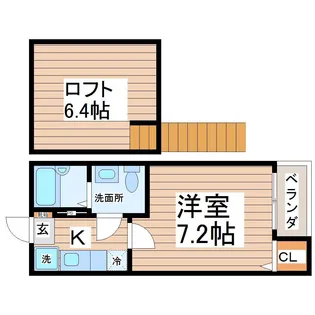 グランコンフォール宮城野【2階】の間取り