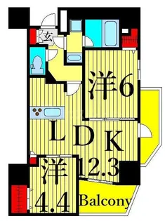ルフレ リバーサイド町屋【2階】の間取り