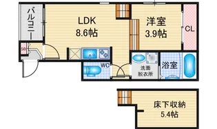 ハーモニーテラス愛知町V【1階】の間取り