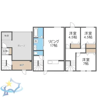 パティオ宮の森【1階】の間取り