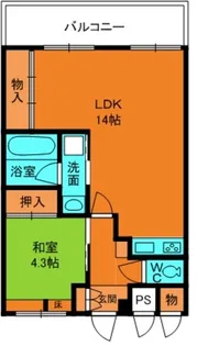 りーべる王寺西館【4階】の間取り