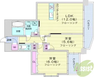 シエナ仙台3【4階】の間取り