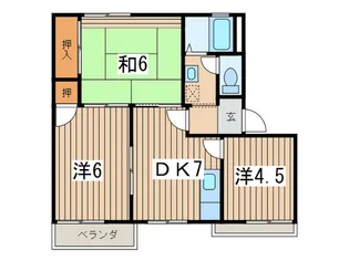 寺の上サニ-コ-トII【2階】の間取り