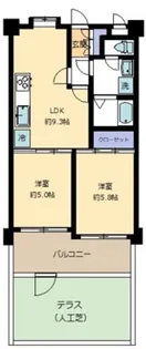 セザール立川一番町【1階】の間取り