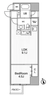アーバンフラッツ池袋プレミアム【20階】の間取り