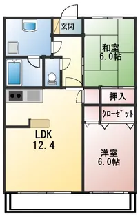 エクセリーナ咲【3階】の間取り