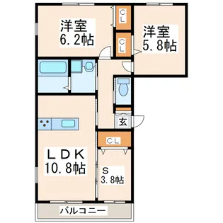 ロイヤルパレス【1階】の間取り