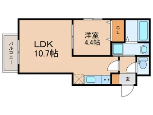 Cherim高宮IIeast【1階】の間取り
