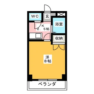 メルベーユ中央【1階】の間取り