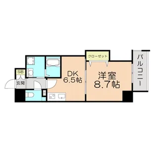 ベルパーク靱本町【5階】の間取り