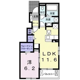 コントレイル翔IA【1階】の間取り