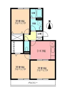 プレガーレB【3階】の間取り