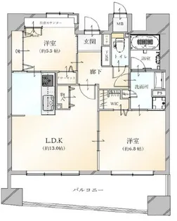 ペルル堂島【12階】の間取り