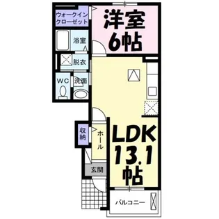 サニーヴィレッジC【2階】の間取り