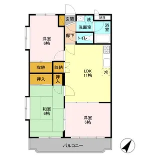 パレススリーゼ【2階】の間取り