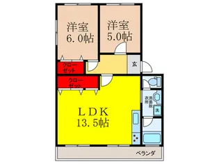 第1マルセレジデンス【1階】の間取り
