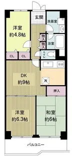 横浜スカイハイツ【6階】の間取り
