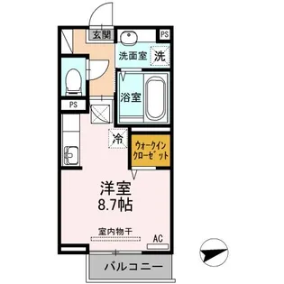 クレストシエル【1階】の間取り