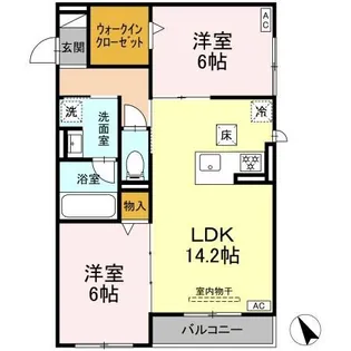 ワイズヴィラ岐南EAST【1階】の間取り