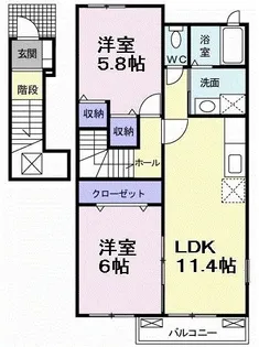 ビッグ シャトーE【2階】の間取り