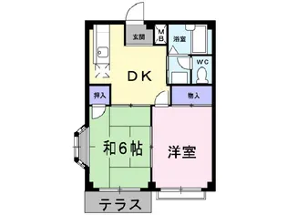 エルディムドルチェA【1階】の間取り