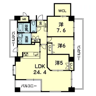 Garden Sugawara【3階】の間取り