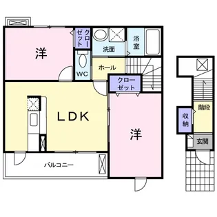 エスターテ【2階】の間取り