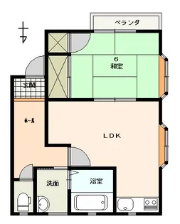 コーポ・ヨーエー【1階】の間取り