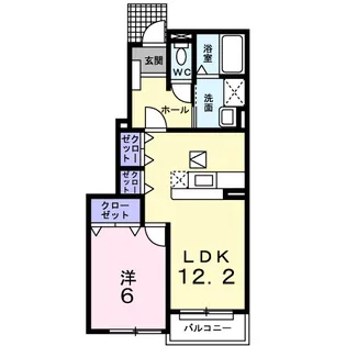 サン・メリディオ【1階】の間取り