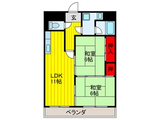 アネックスワールド【3階】の間取り