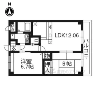 アビエンテ大藪【3階】の間取り