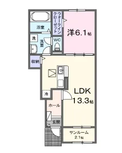 ガラシアIII【1階】の間取り