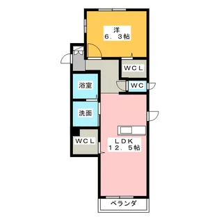 グランシャリオ白壁【3階】の間取り