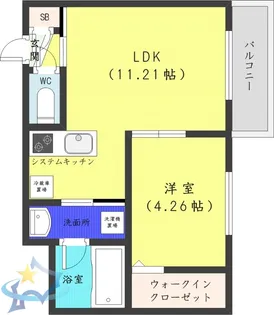 S-RESIDENCE西町【5階】の間取り