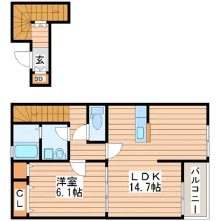 アミューズSD【2階】の間取り