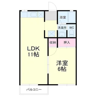 タウニー上浅田【1階】の間取り